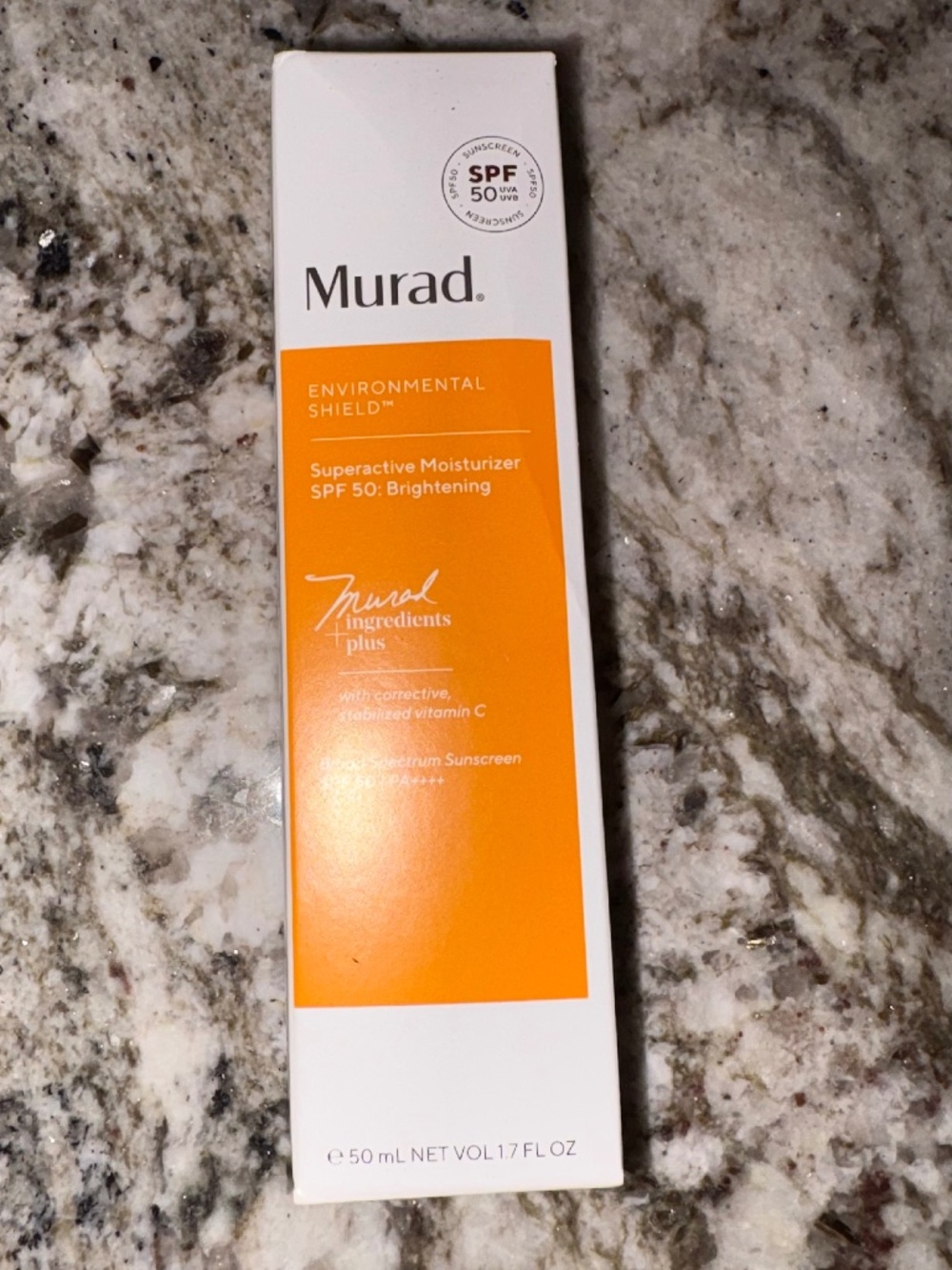 Murad Environemental Shield Superactive Moisturizer SPF 50 Brightening 1.7oz NEW
